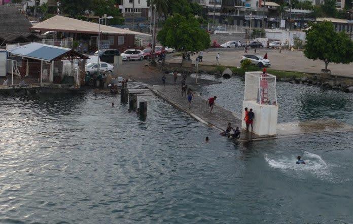 Les grandes marées de mai 2019 à Mamoudzou (Photo JDM)